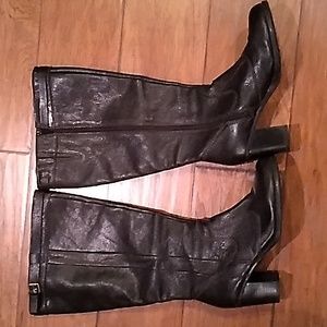 Naturalizer Damaris Leather Wide Shaft Knee High Boots size 9.5